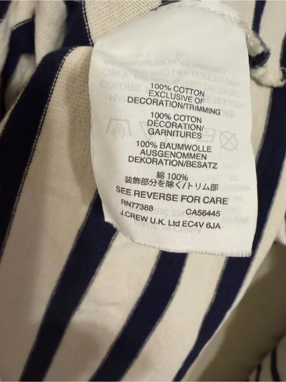 J.Crew Striped Lip Print Long Sleeve Tee Shirt Top Small
